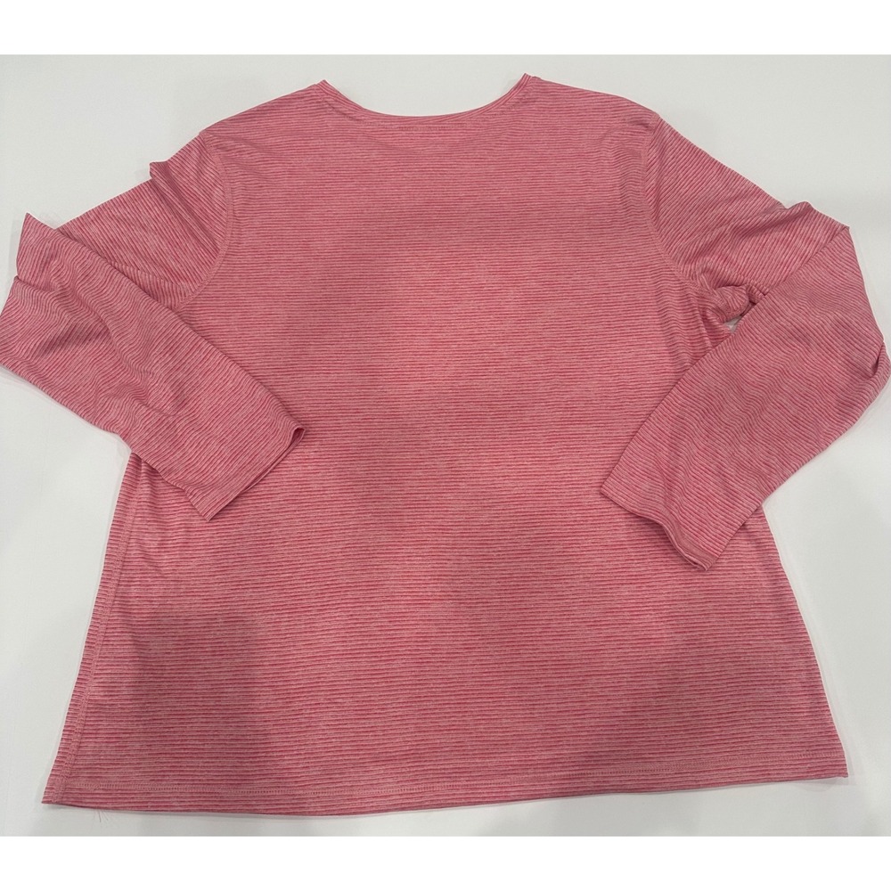 Athletic Works Womens Pink Space Dye Long Sleeve Performance Tee XL 16-18 NEW - Picture 2 of 7